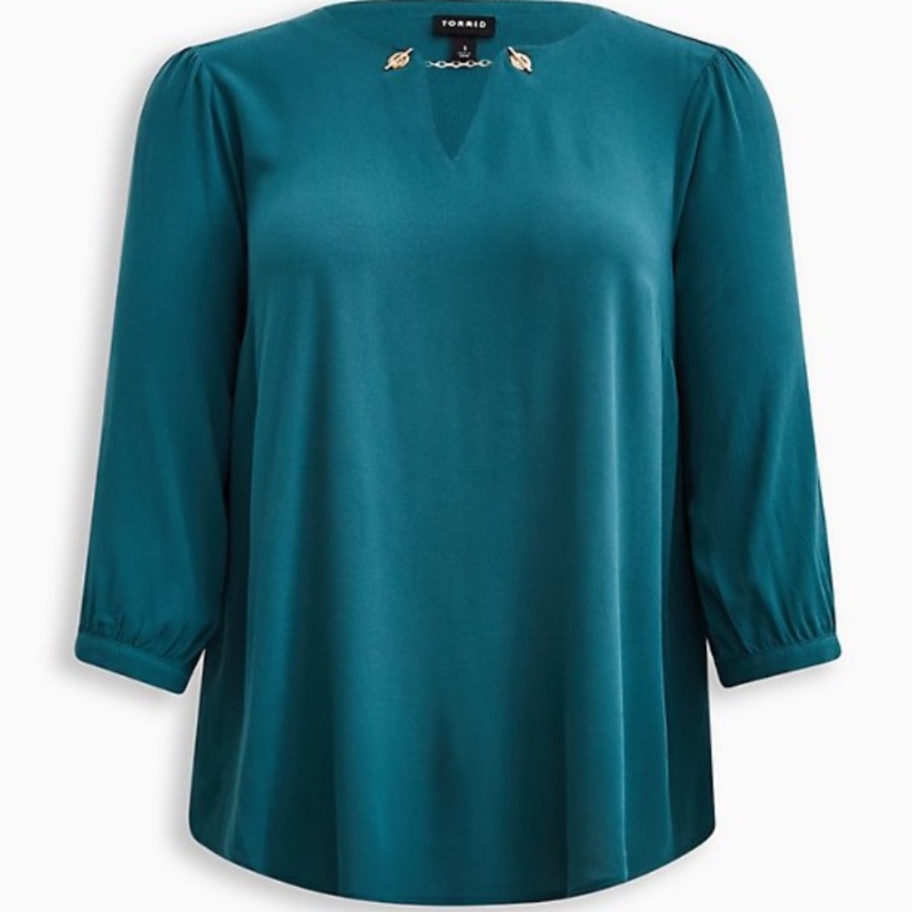 Torrid Crepe Chain Detail Blouse